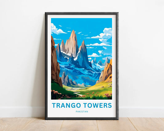 Trango Towers Travel Poster