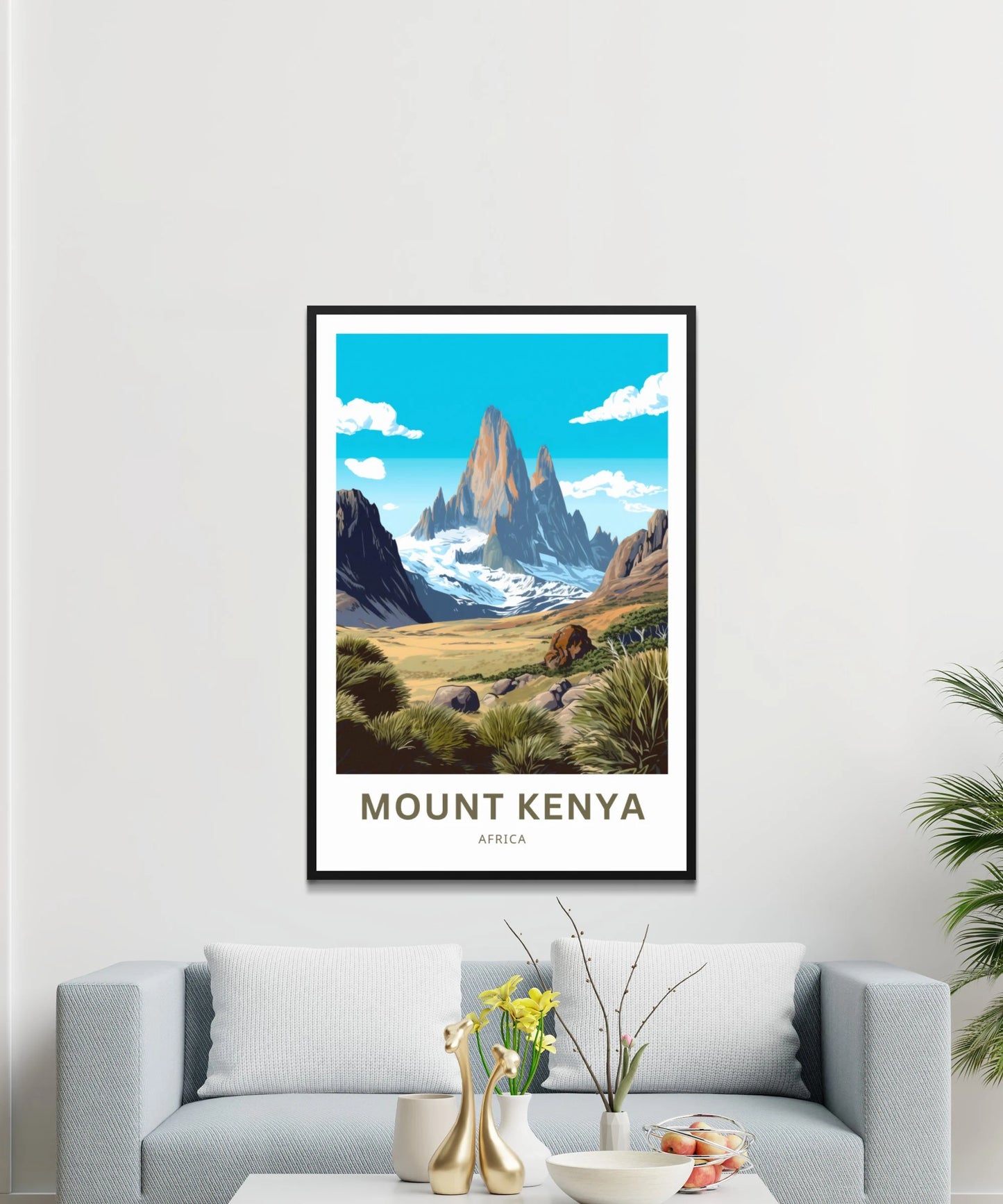 Mount Kenya Travel Poster