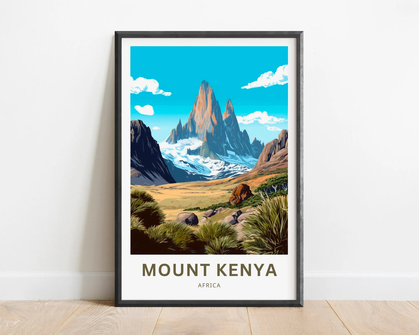 Mount Kenya Travel Poster