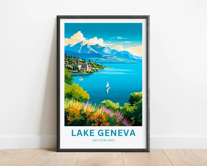 Lake Geneva Travel Poster