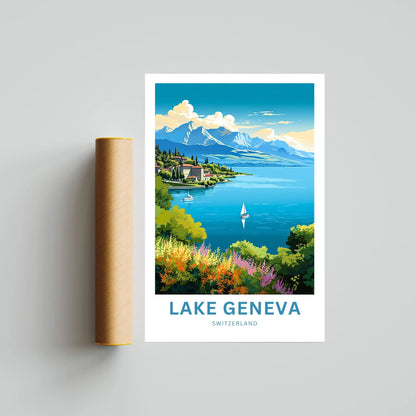 Lake Geneva Travel Poster