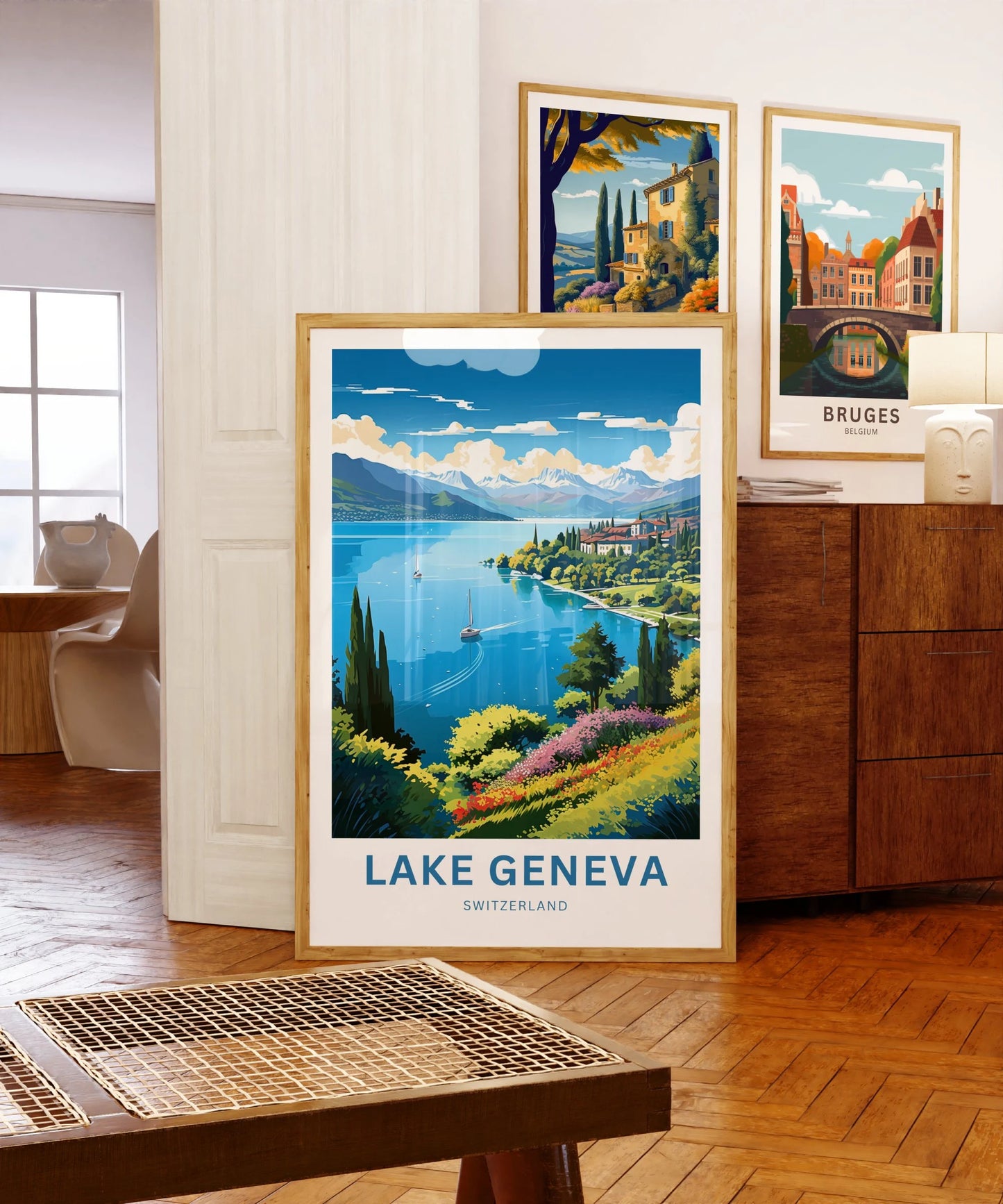 Lake Geneva Travel Poster