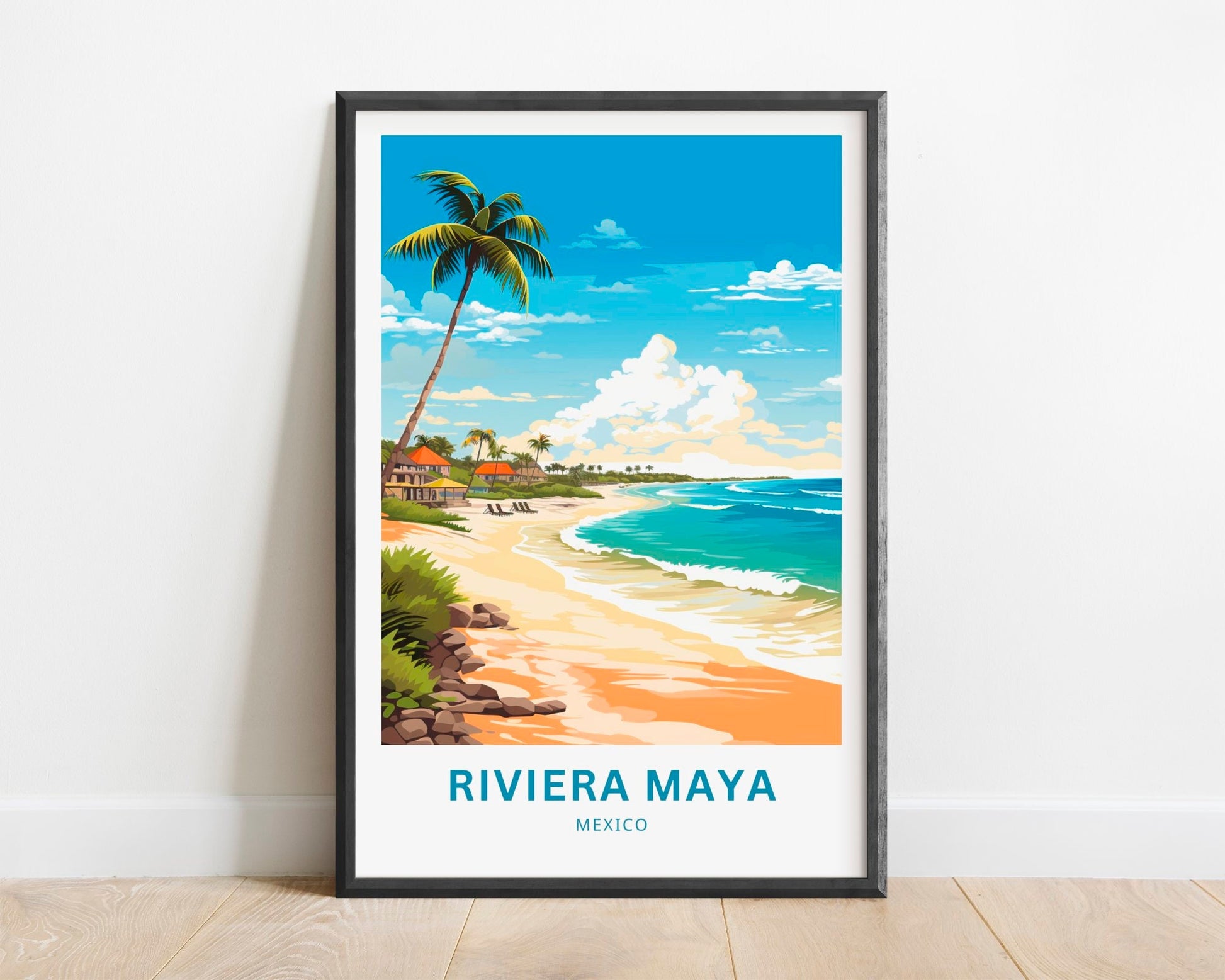 Riviera Maya Travel Print - Riviera Maya poster, Mexico Wall Art, Framed present, Gift Mexico Present - TravelTreasureCo