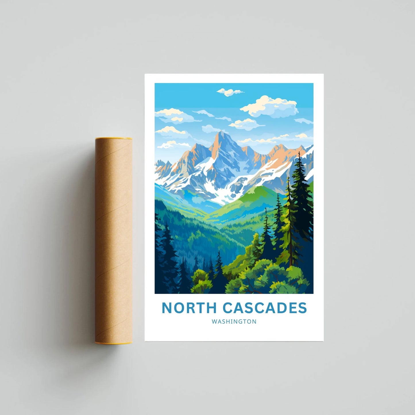 North Cascades Travel Poster