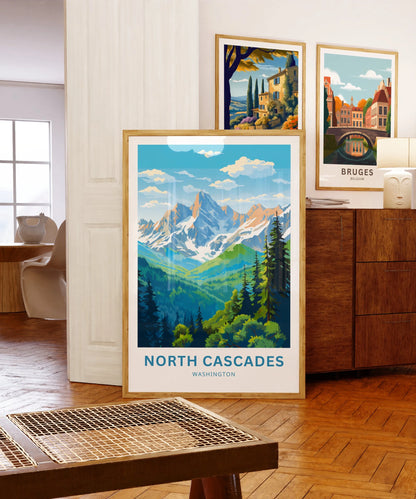 North Cascades Travel Poster