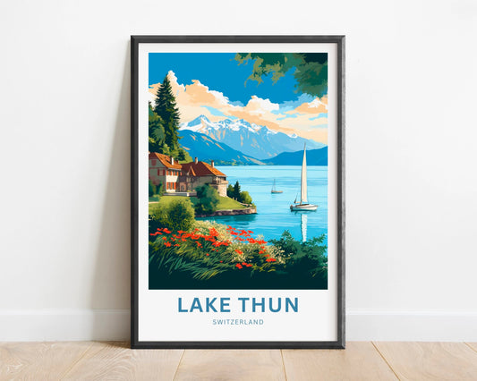 Lake Thun Travel Poster