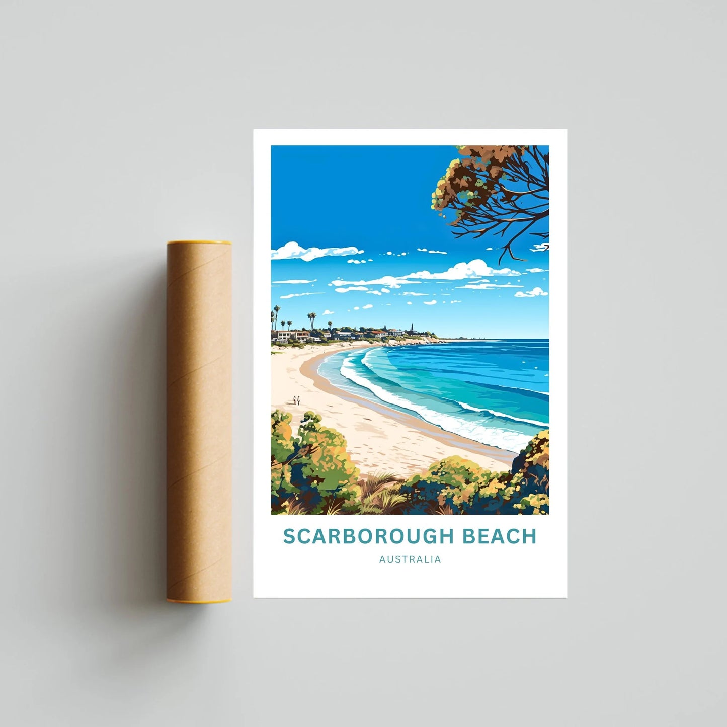 Scarborough Beach Travel Poster