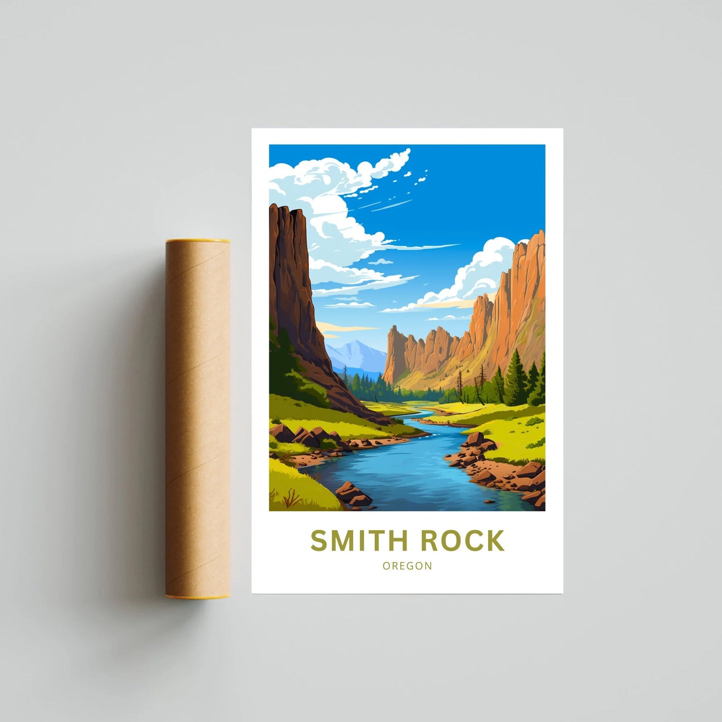 Smith Rock Travel Poster