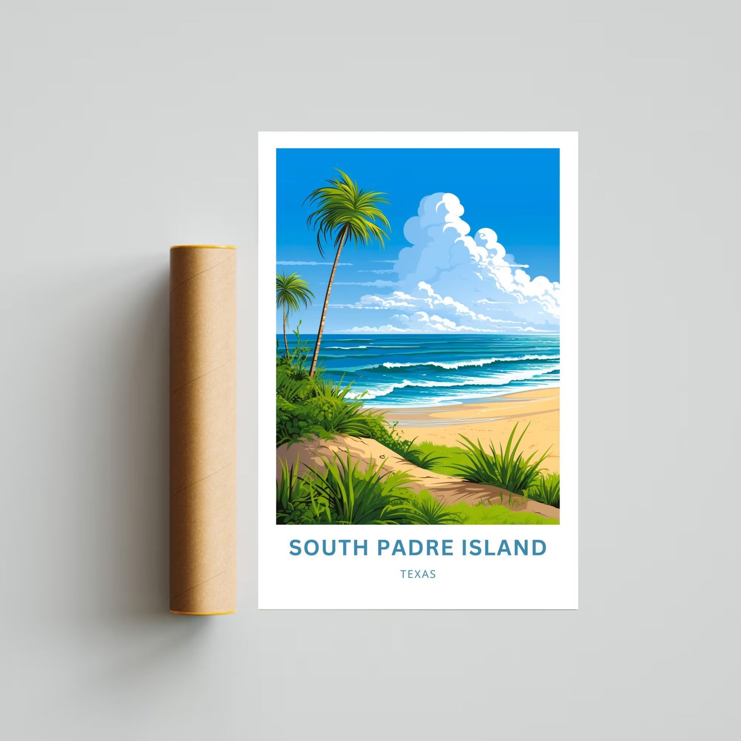 South Padre Island Travel Poster