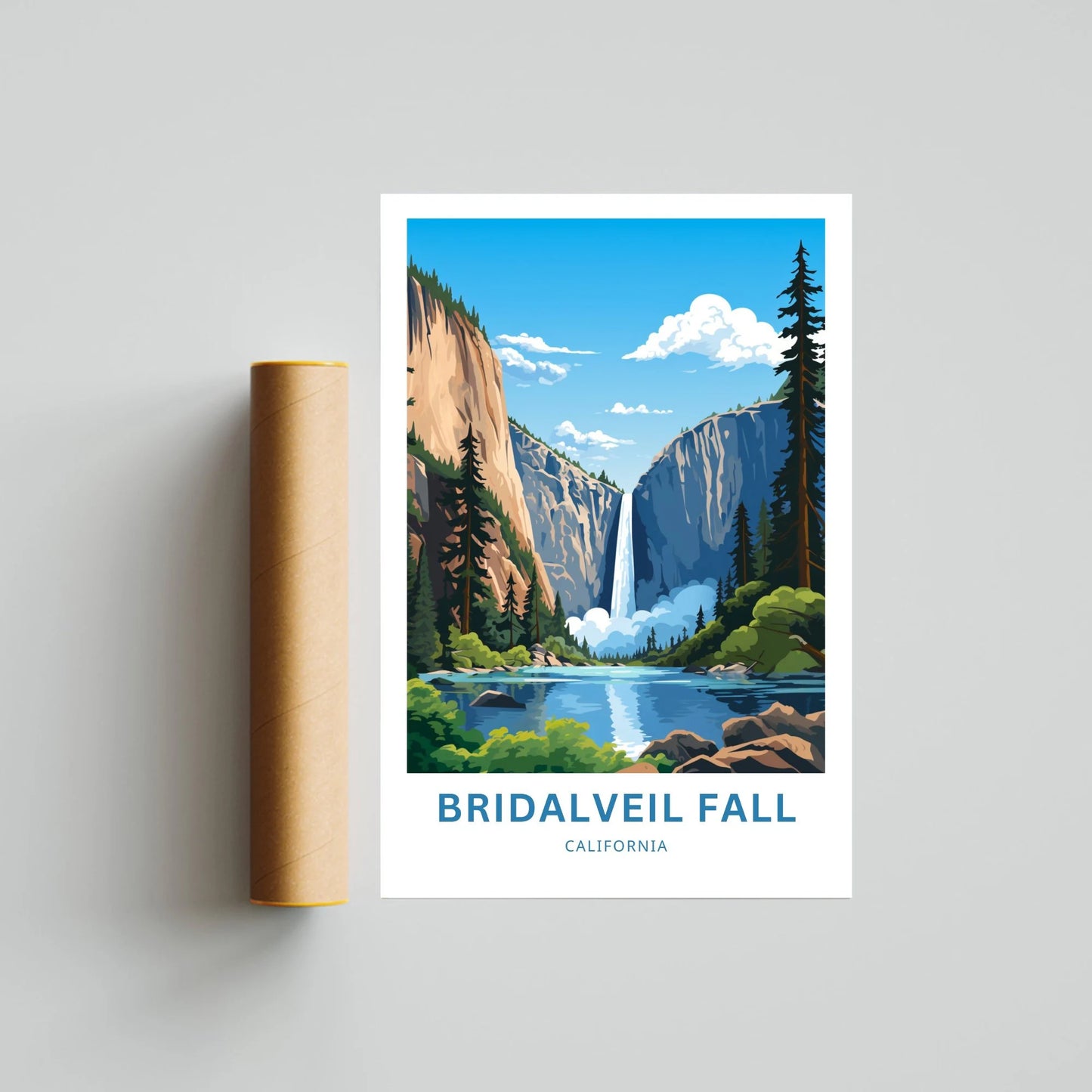 Bridalveil Falls Travel Poster