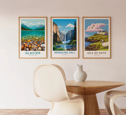 Bridalveil Falls Travel Poster