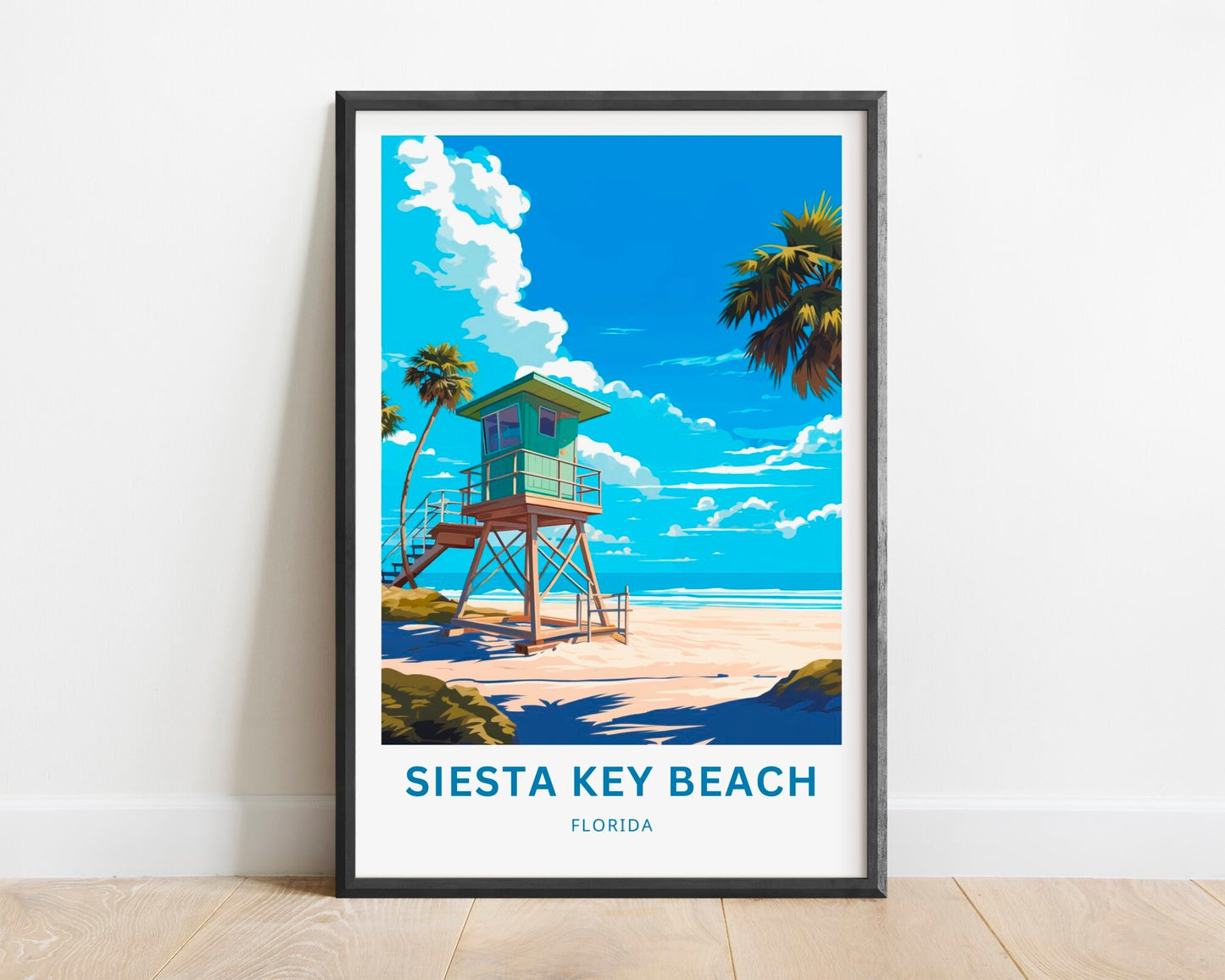 Siesta Key Beach Travel Poster