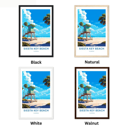 Siesta Key Beach Travel Poster