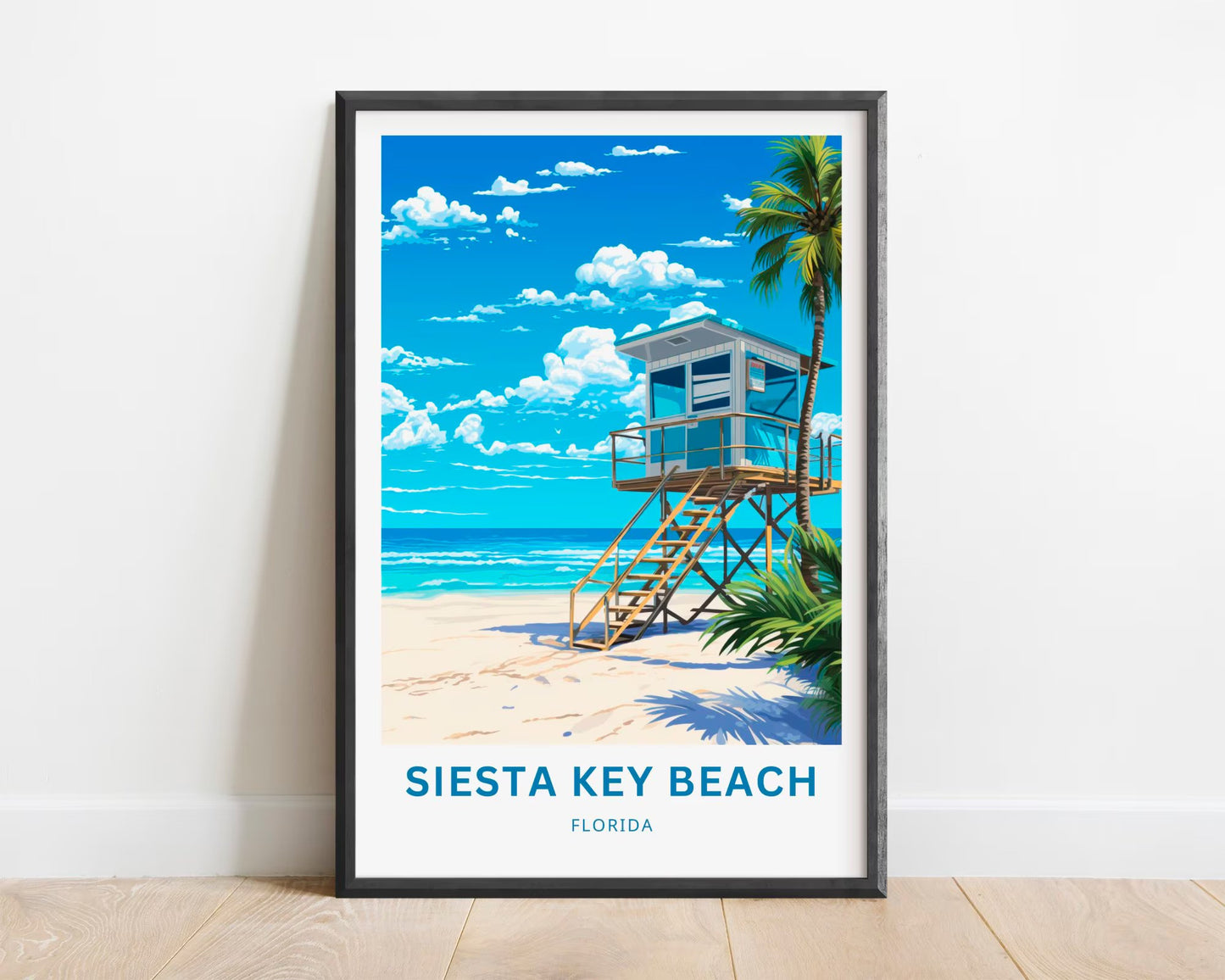 Siesta Key Beach Travel Poster