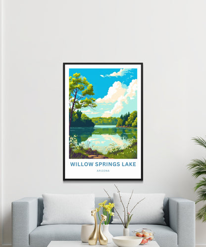 Willow Springs Lake Travel Print - Willow Springs Lake poster, Arizona Wall Art, Framed present, Gift Arizona Present - TravelTreasureCo