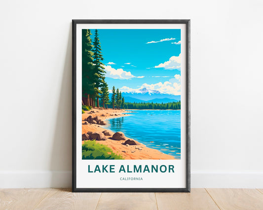 Lake Almanor Travel Print - Lake Almanor poster, California Wall Art, Framed present, Gift California Present - TravelTreasureCo