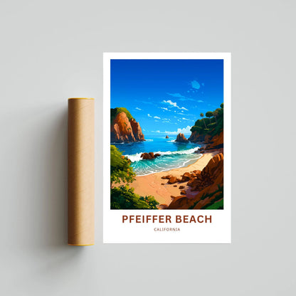 Pfeiffer Beach Travel Poster