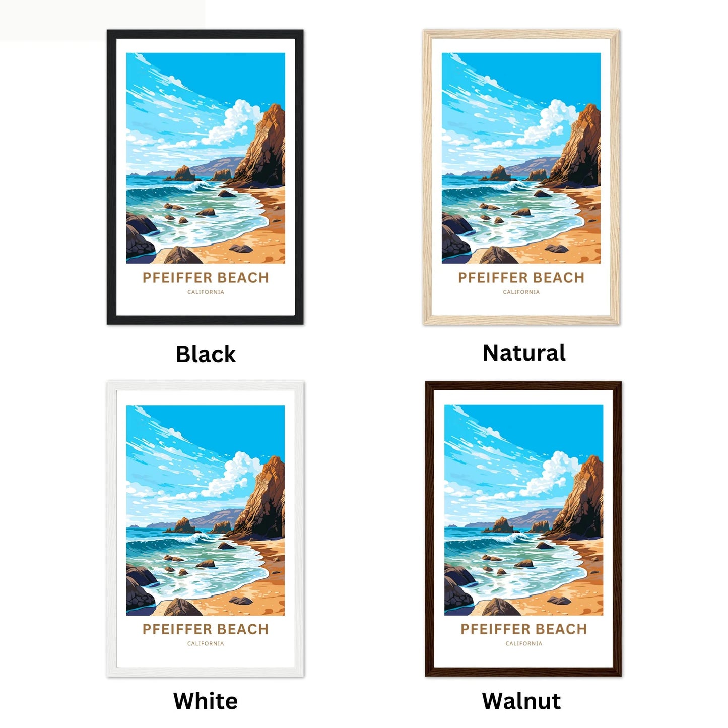 Pfeiffer Beach Travel Poster