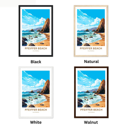 Pfeiffer Beach Travel Poster