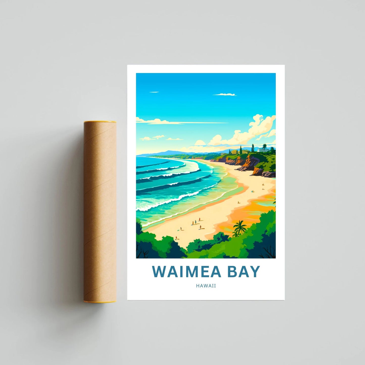 Waimea Bay Travel Poster