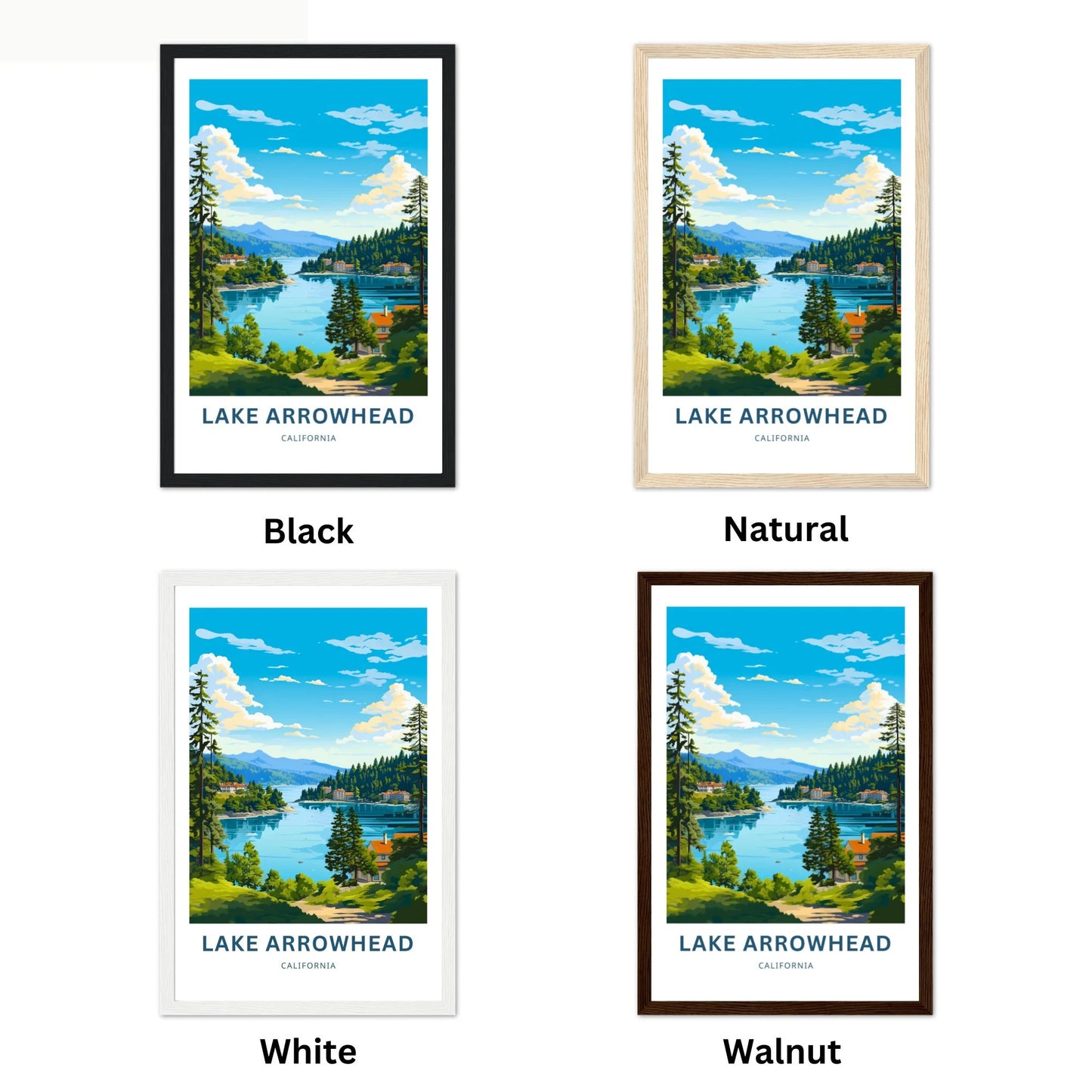 Lake Arrowhead Travel Poster