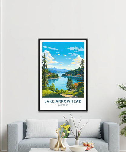 Lake Arrowhead Travel Poster