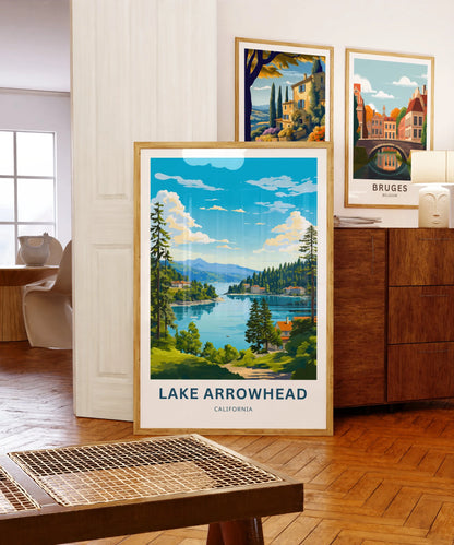 Lake Arrowhead Travel Poster