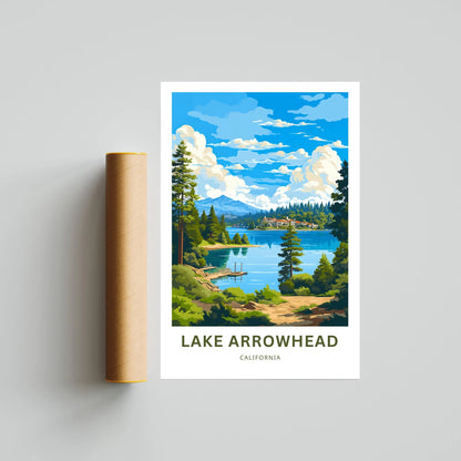 Lake Arrowhead Travel Poster