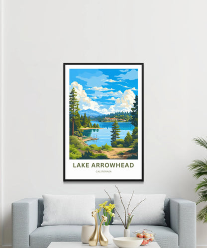 Lake Arrowhead Travel Poster