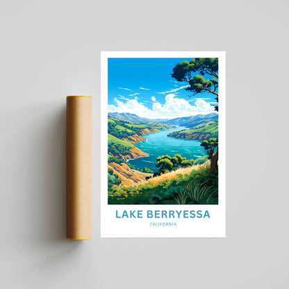 Lake Berryessa Travel Poster
