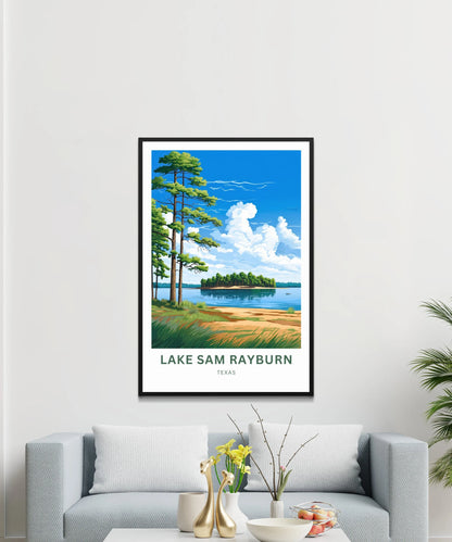 Lake Sam Rayburn Travel Poster