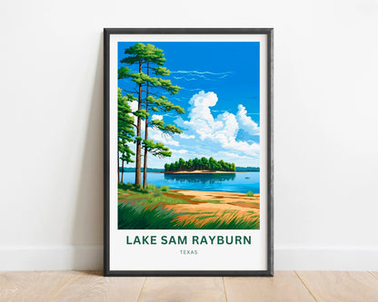 Lake Sam Rayburn Travel Poster