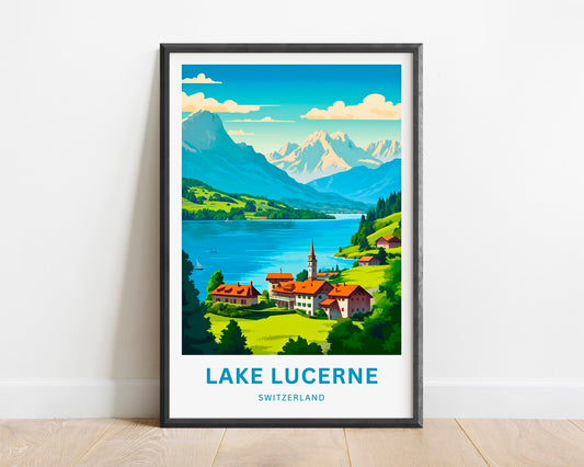 Lake Lucerne Travel Poster