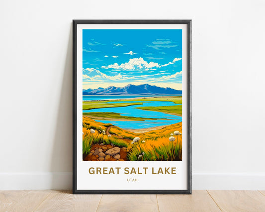 Great Salt Lake Travel Poster