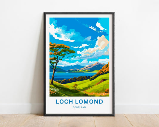Loch Lomond Travel Print - Loch Lomond poster, Scotland Wall Art, Framed present, Gift Scotland Present - TravelTreasureCo