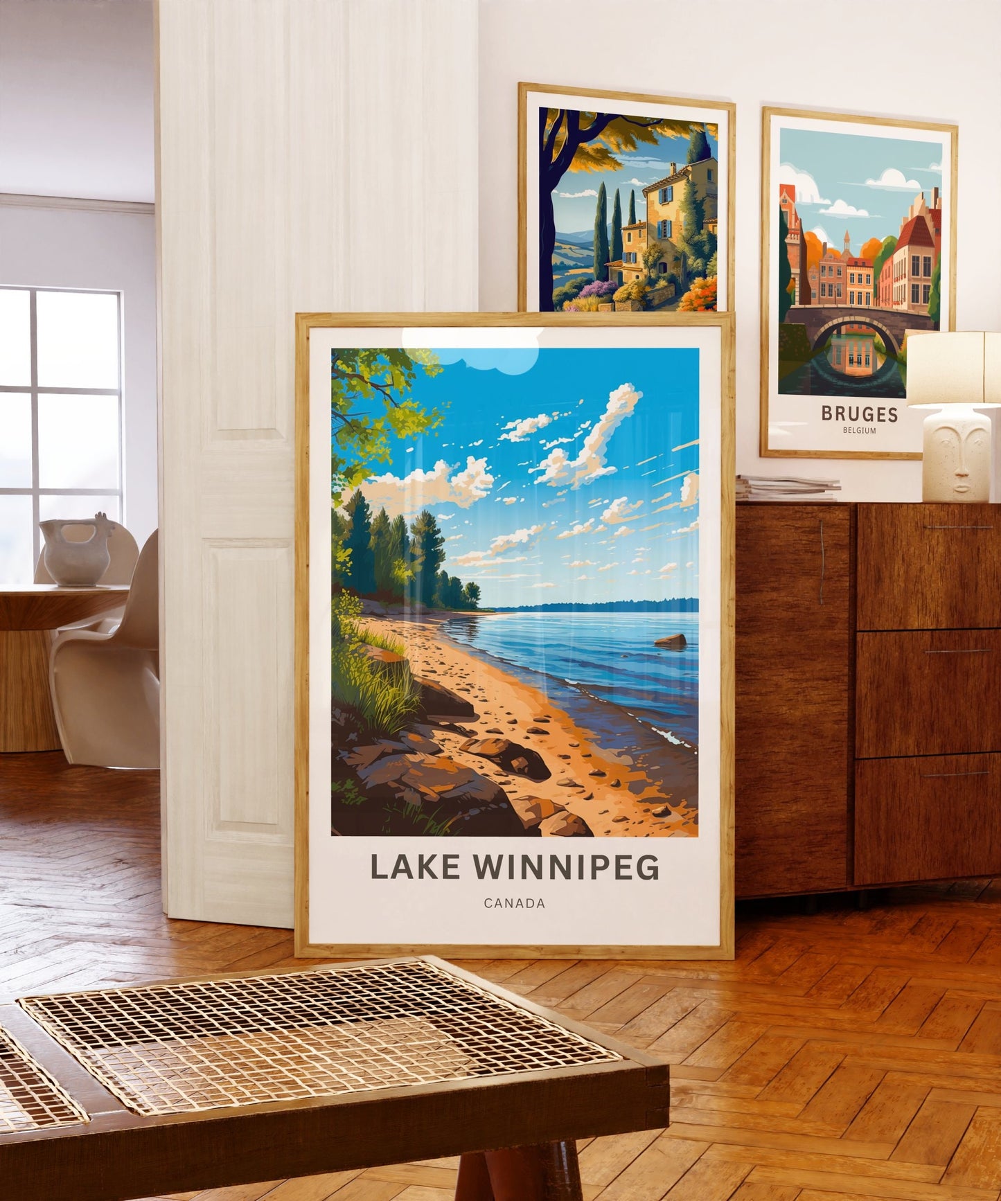 Lake Winnipeg Travel Print Lake Winnipeg Badile poster, Canada Wall Art, Framed present, Gift Canada Present - TravelTreasureCo