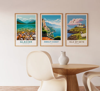 Amalfi Coast Travel Poster - Mediterranean Bliss