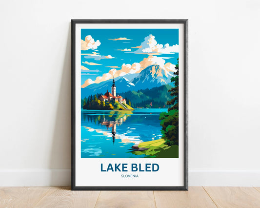 Lake Bled Travel Poster