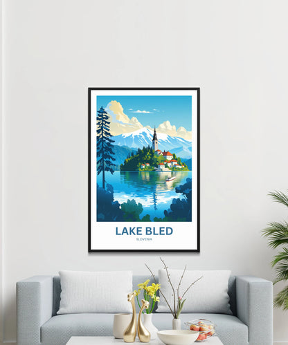 Lake Bled Travel Poster