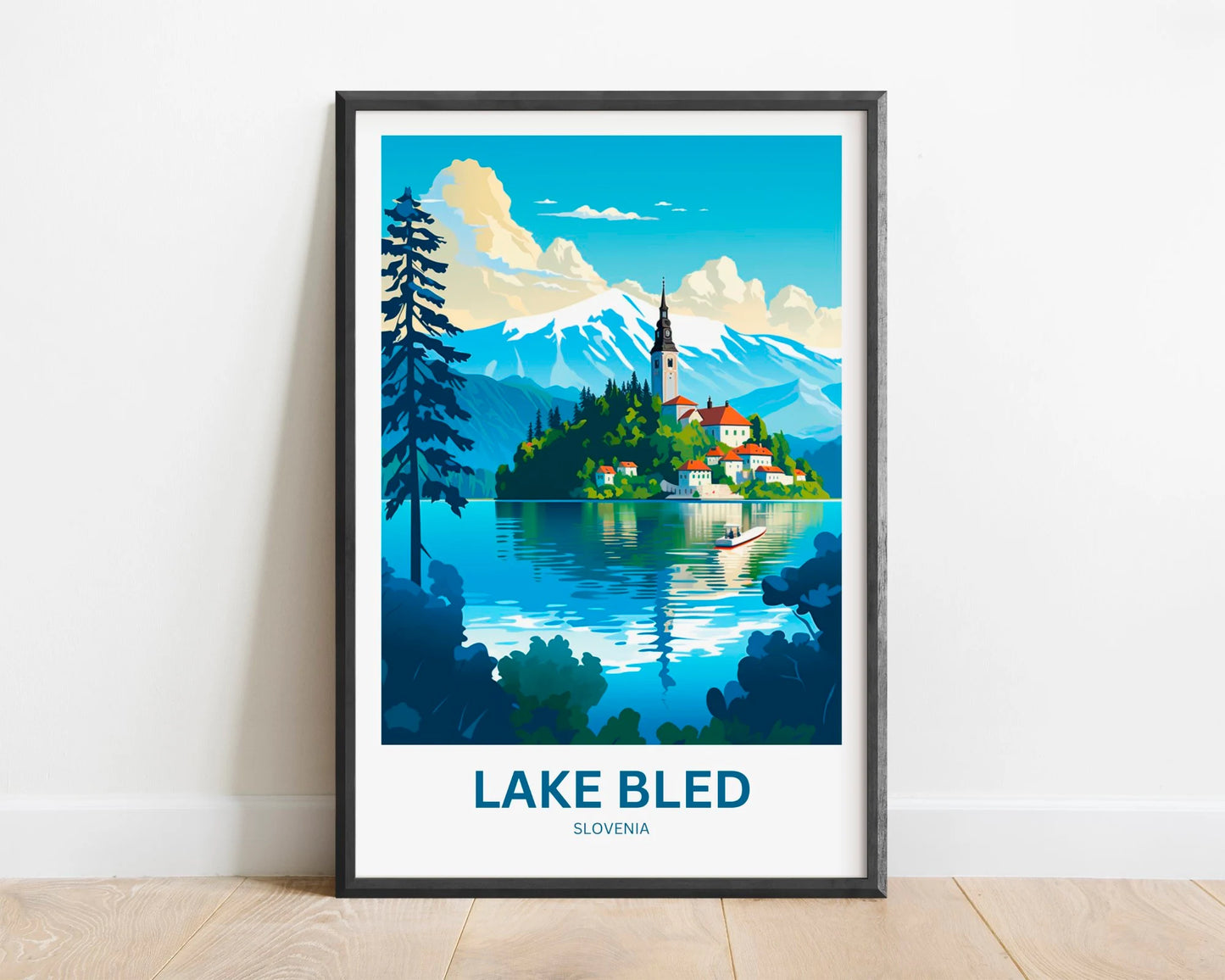 Lake Bled Travel Poster