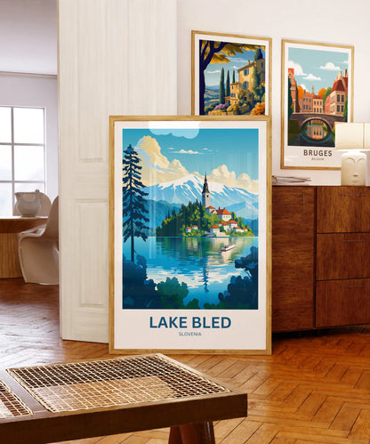 Lake Bled Travel Poster