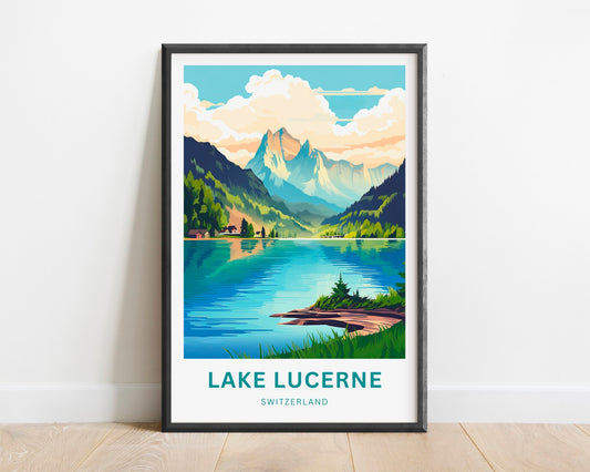 Lake Lucerne Travel Poster