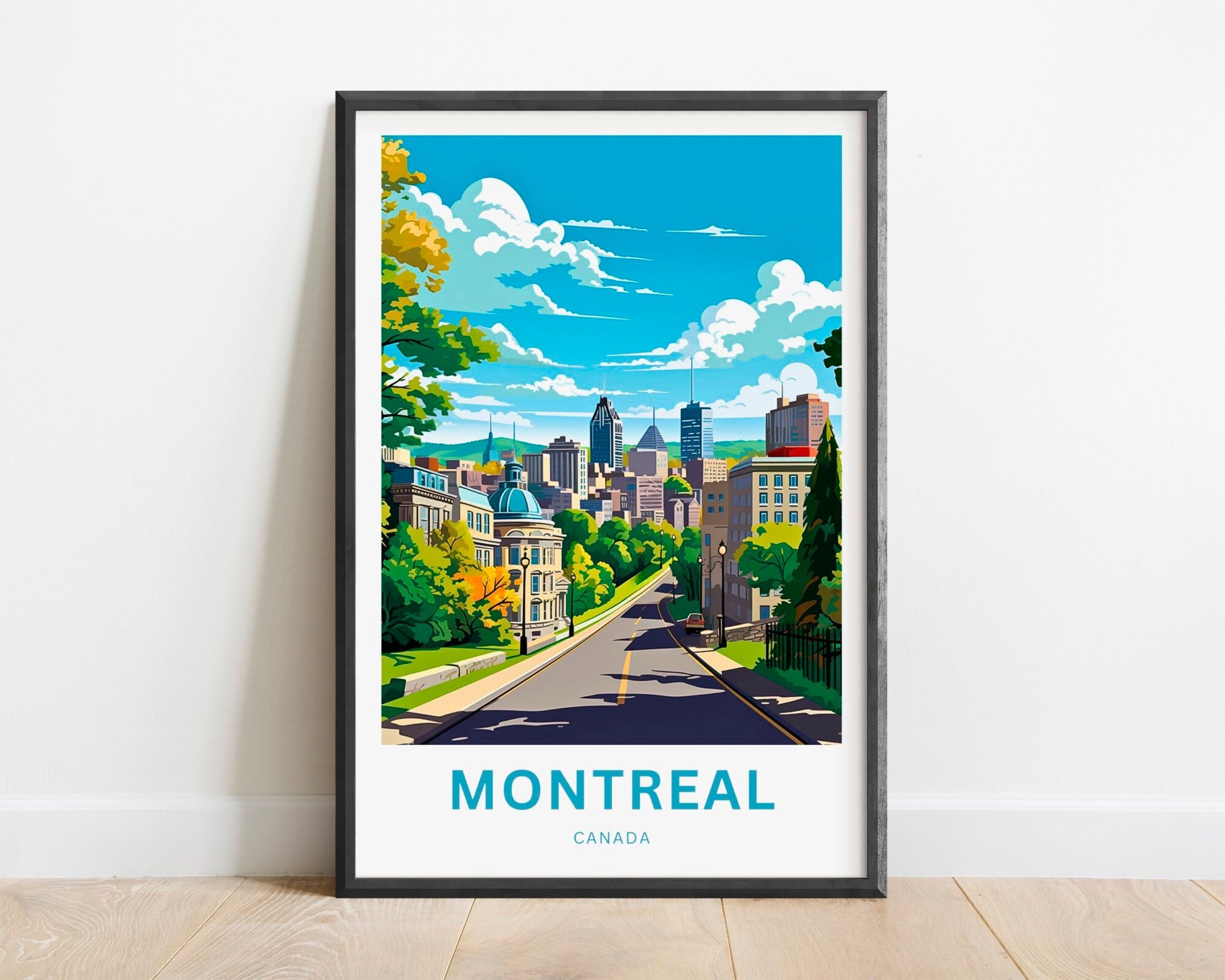 Montreal Travel Print - Montreal poster, Canada Wall Art, Framed present, Gift Canada Present - TravelTreasureCo