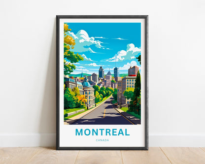 Montreal Travel Print - Montreal poster, Canada Wall Art, Framed present, Gift Canada Present - TravelTreasureCo