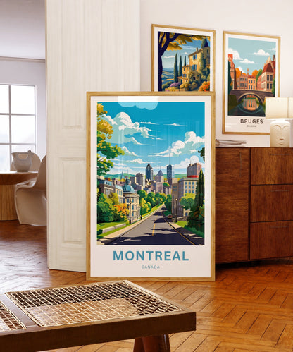 Montreal Travel Print - Montreal poster, Canada Wall Art, Framed present, Gift Canada Present - TravelTreasureCo