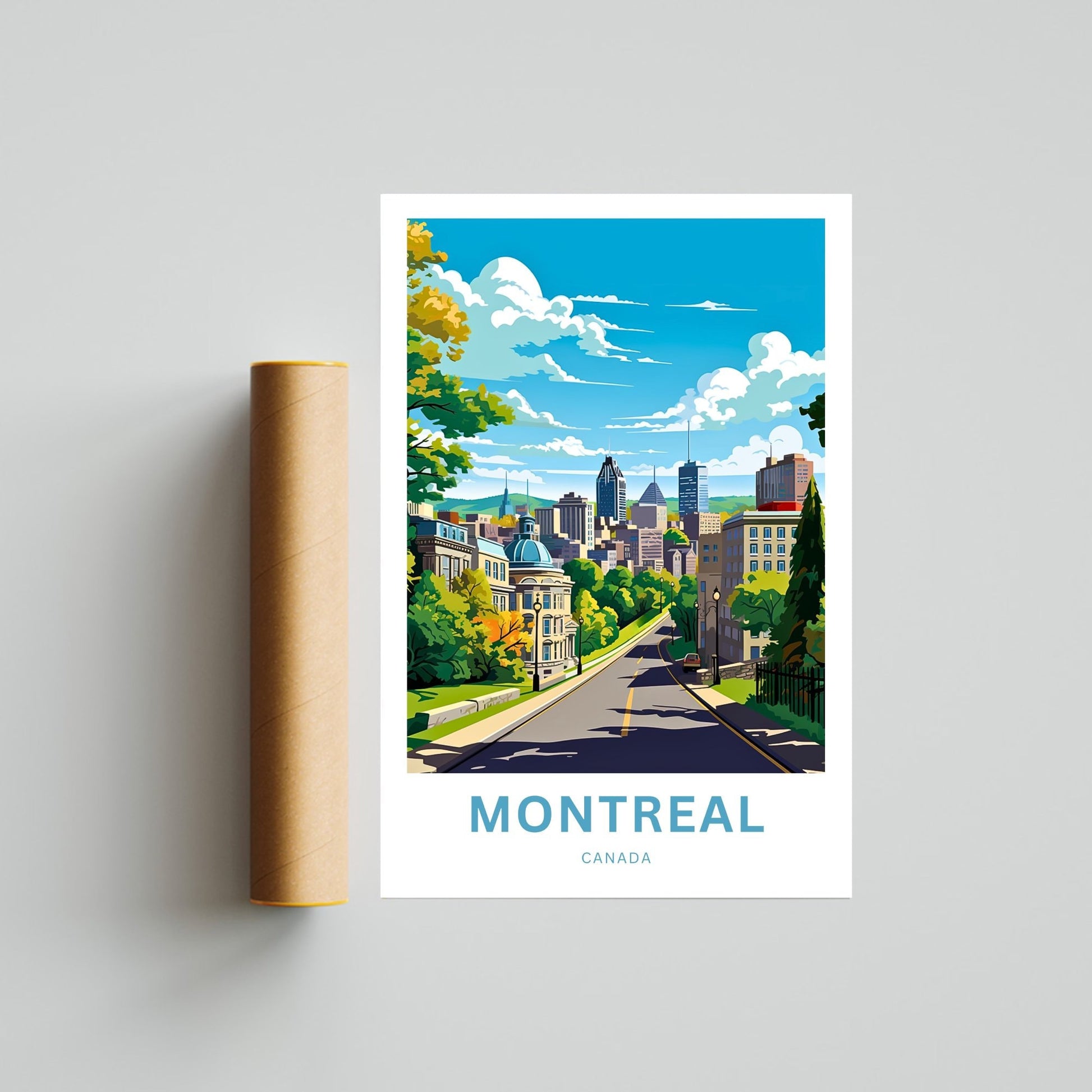 Montreal Travel Print - Montreal poster, Canada Wall Art, Framed present, Gift Canada Present - TravelTreasureCo