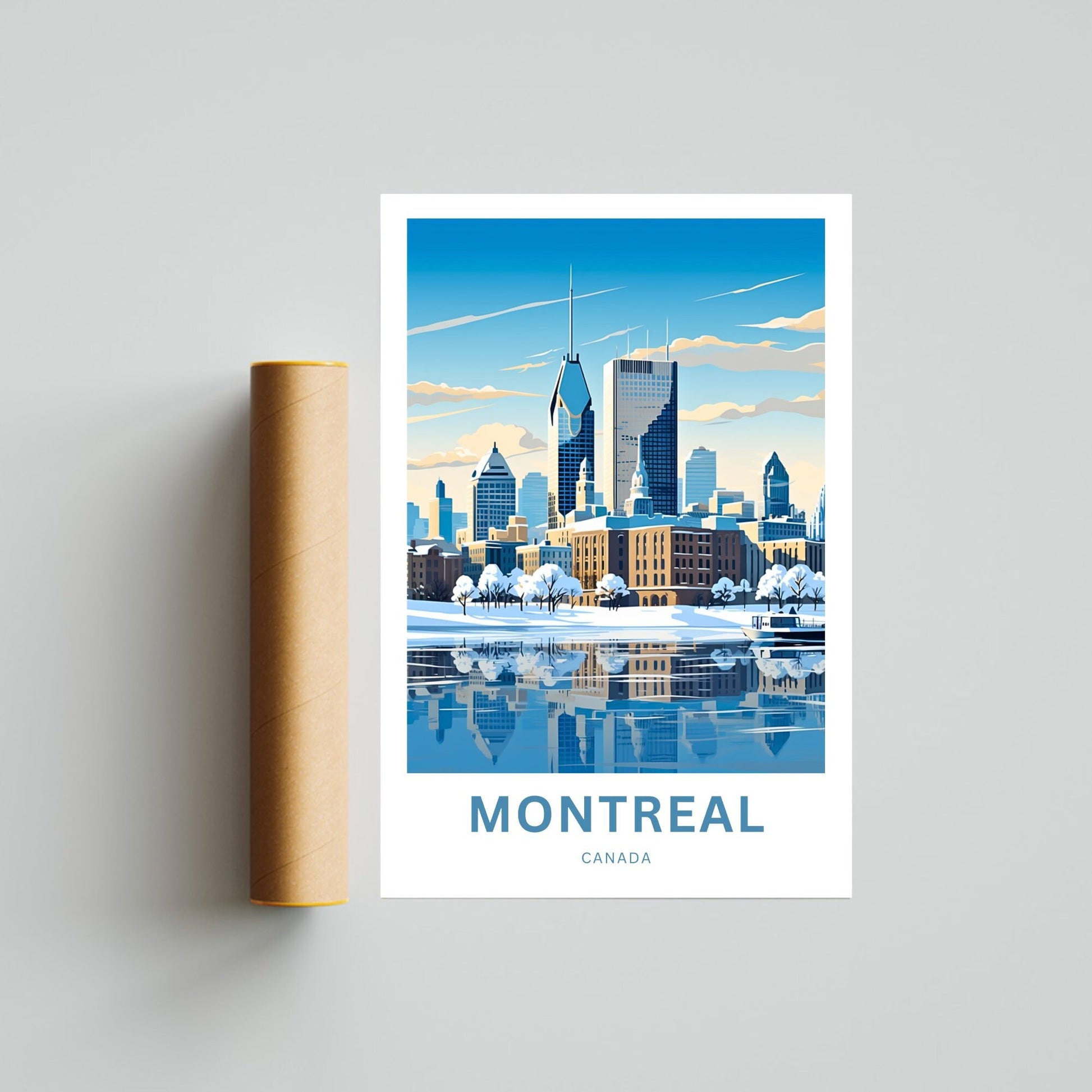 Montreal Travel Print - Montreal poster, Canada Wall Art, Framed present, Gift Canada Present - TravelTreasureCo