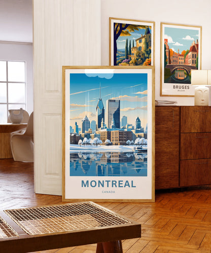 Montreal Travel Print - Montreal poster, Canada Wall Art, Framed present, Gift Canada Present - TravelTreasureCo