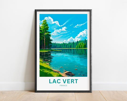 Lac Vert Travel Print - Lac Vert poster, France Wall Art, Framed present, France Present - TravelTreasureCo