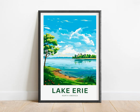 Lake Erie Travel Poster
